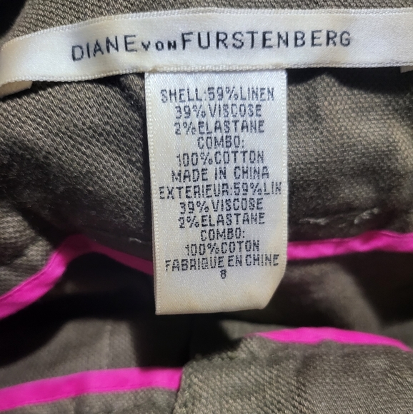Diane Von Furstenberg Jonah Linen Blend Short size 8 - Picture 4 of 5